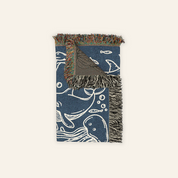 Personalized Blue Ocean Deep Love  Couple Woven Blanket