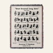 Personalized Couple Song Lyric Woven Blanket