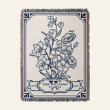 Personalized Family Birth Flower Garden Woven Blanket Gift