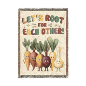 Let's Root For Each Other - Veggie Squad Woven Blanket