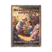 Plant Seeds Of Kindness Woven Blanket