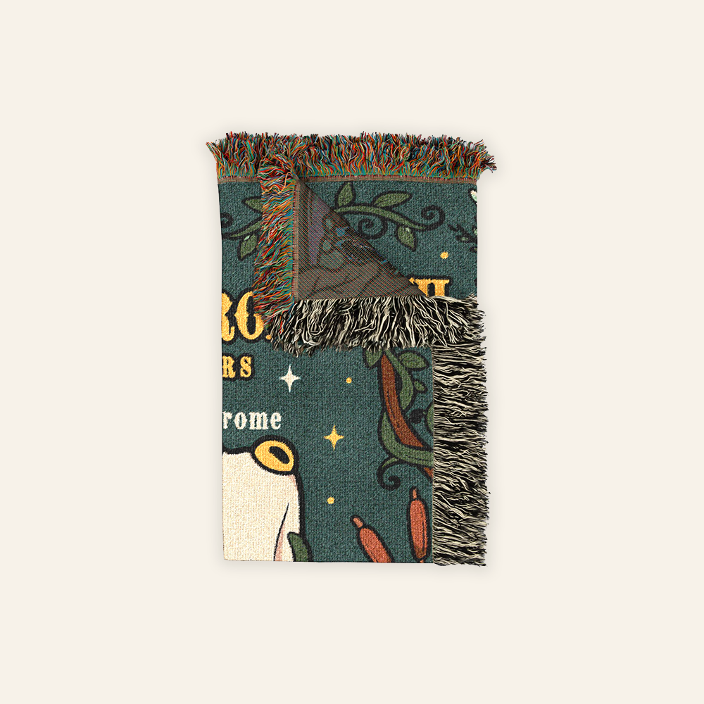 Personalized Couple Frog Ghost Woven Blanket