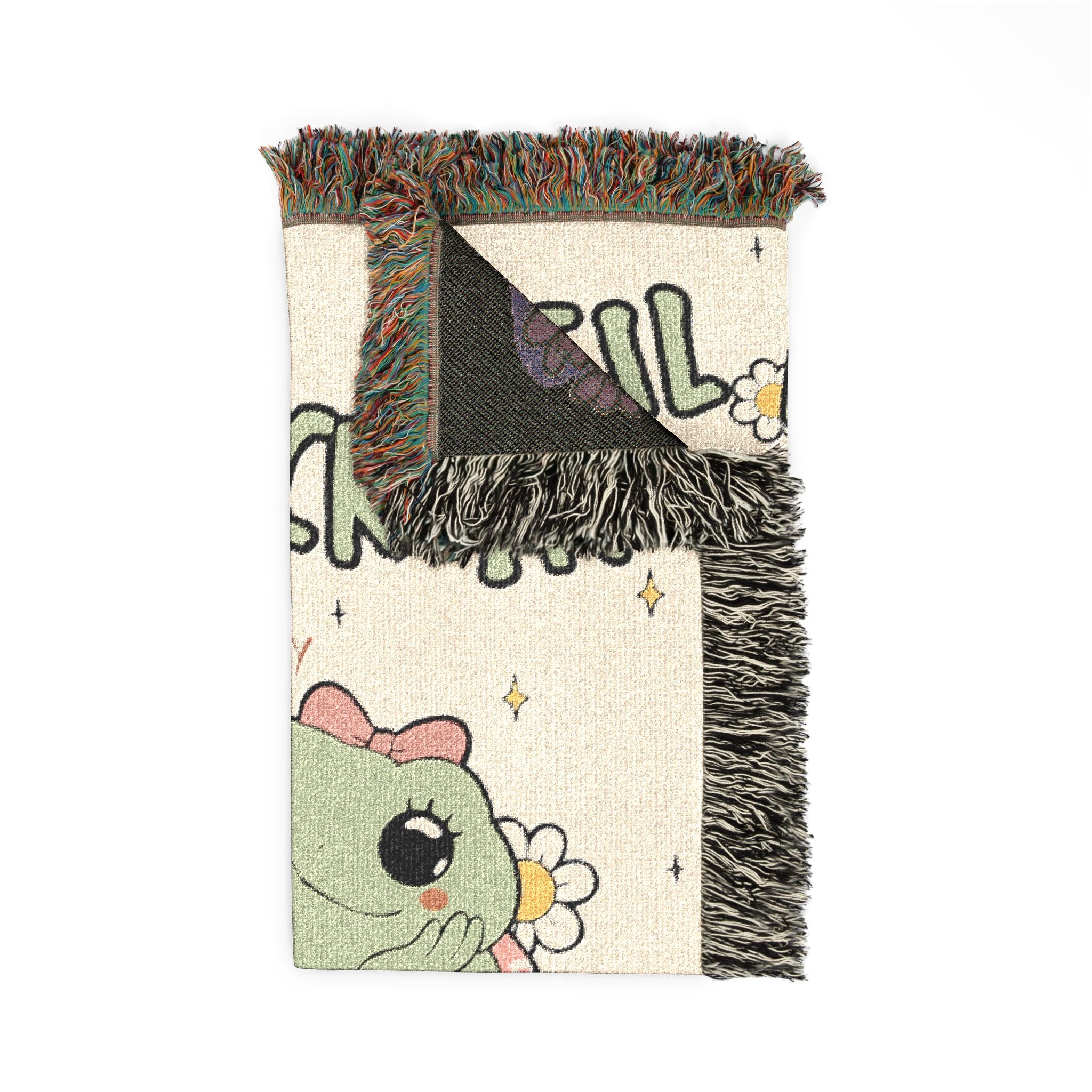 Personalized Couple Frog Croak Woven Blanket