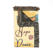 Joy Hope Peace Faith Love Woven Blanket