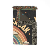 Personalized Couple Frog Retro Woven Blanket