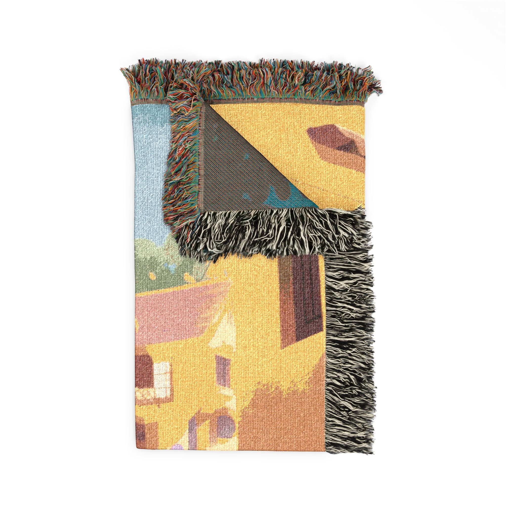 Black Cat's Mediterranean Garden Woven Blanket