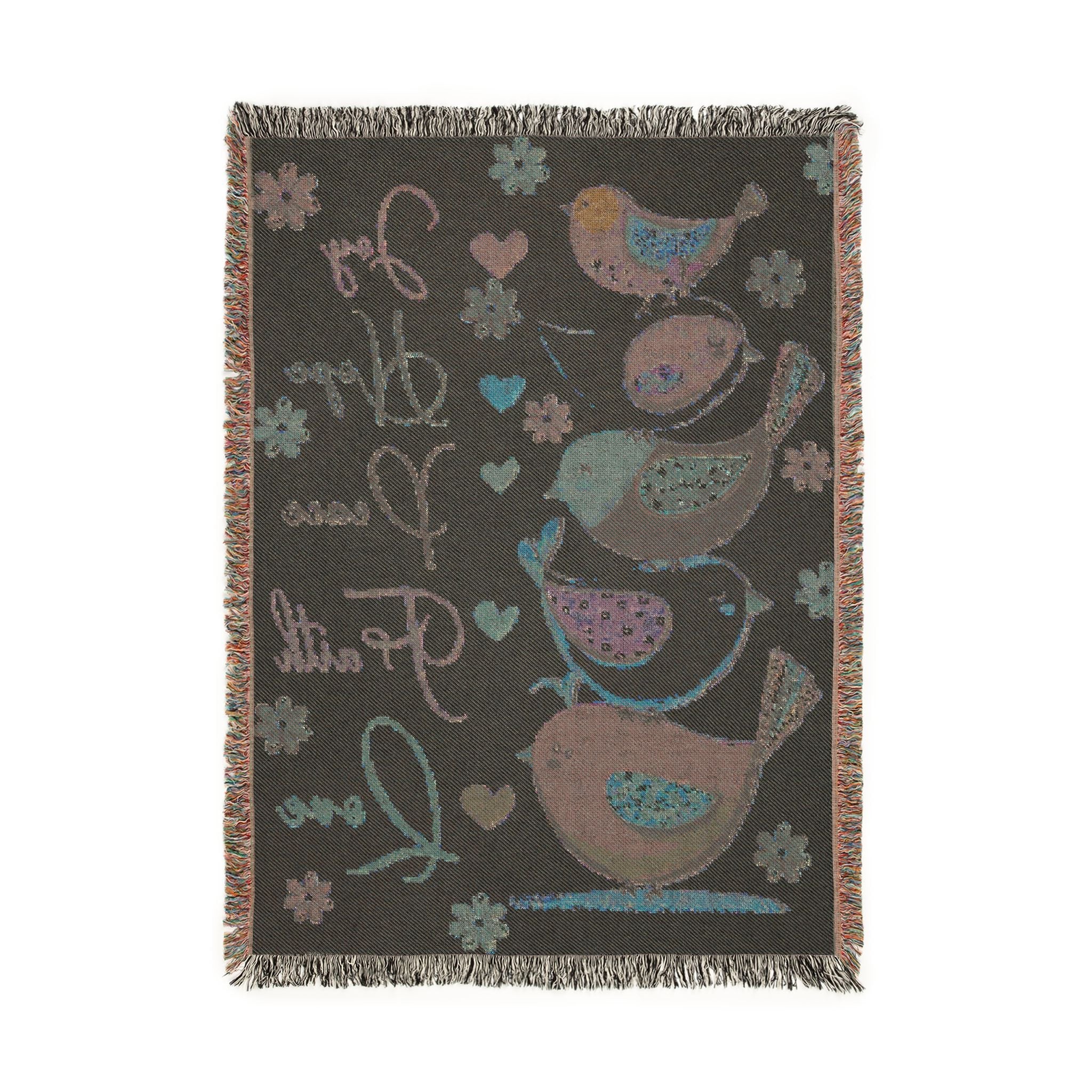 Joy Hope Peace Faith Love Woven Blanket