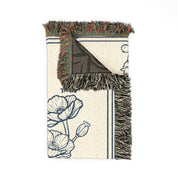 Personalized Vintage Flower Bunch Family Woven Blanket