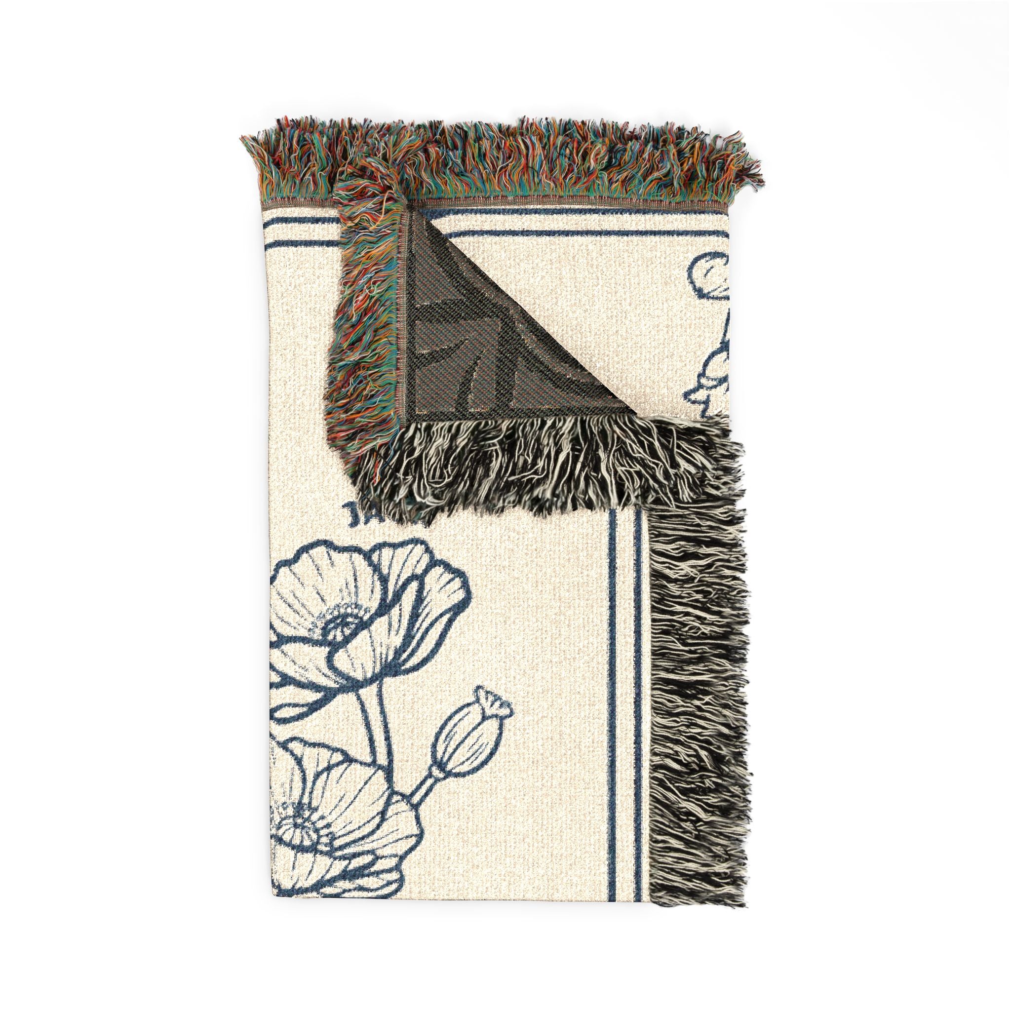 Personalized Vintage Flower Bunch Family Woven Blanket