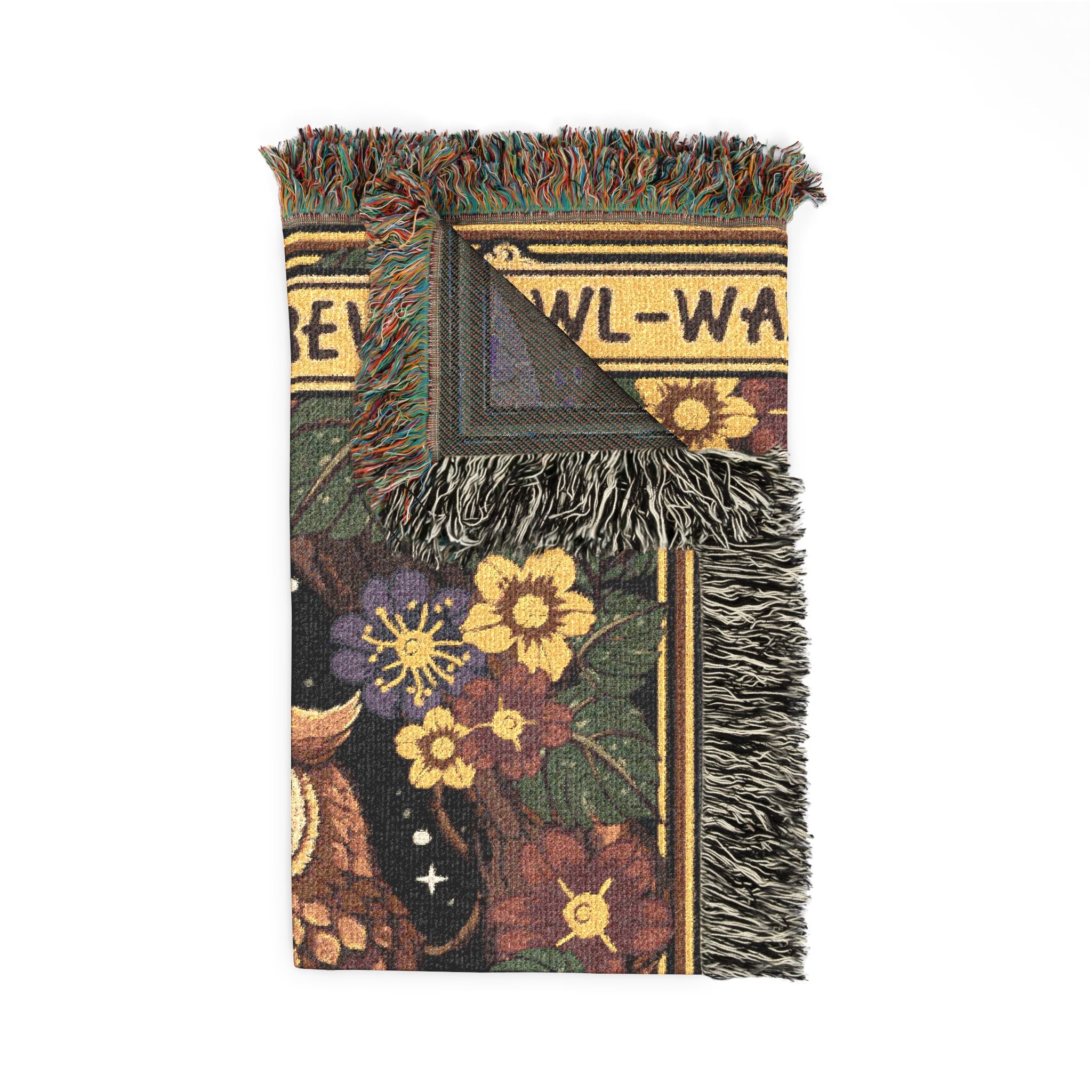 Customized Owl Couple Woven Blanket