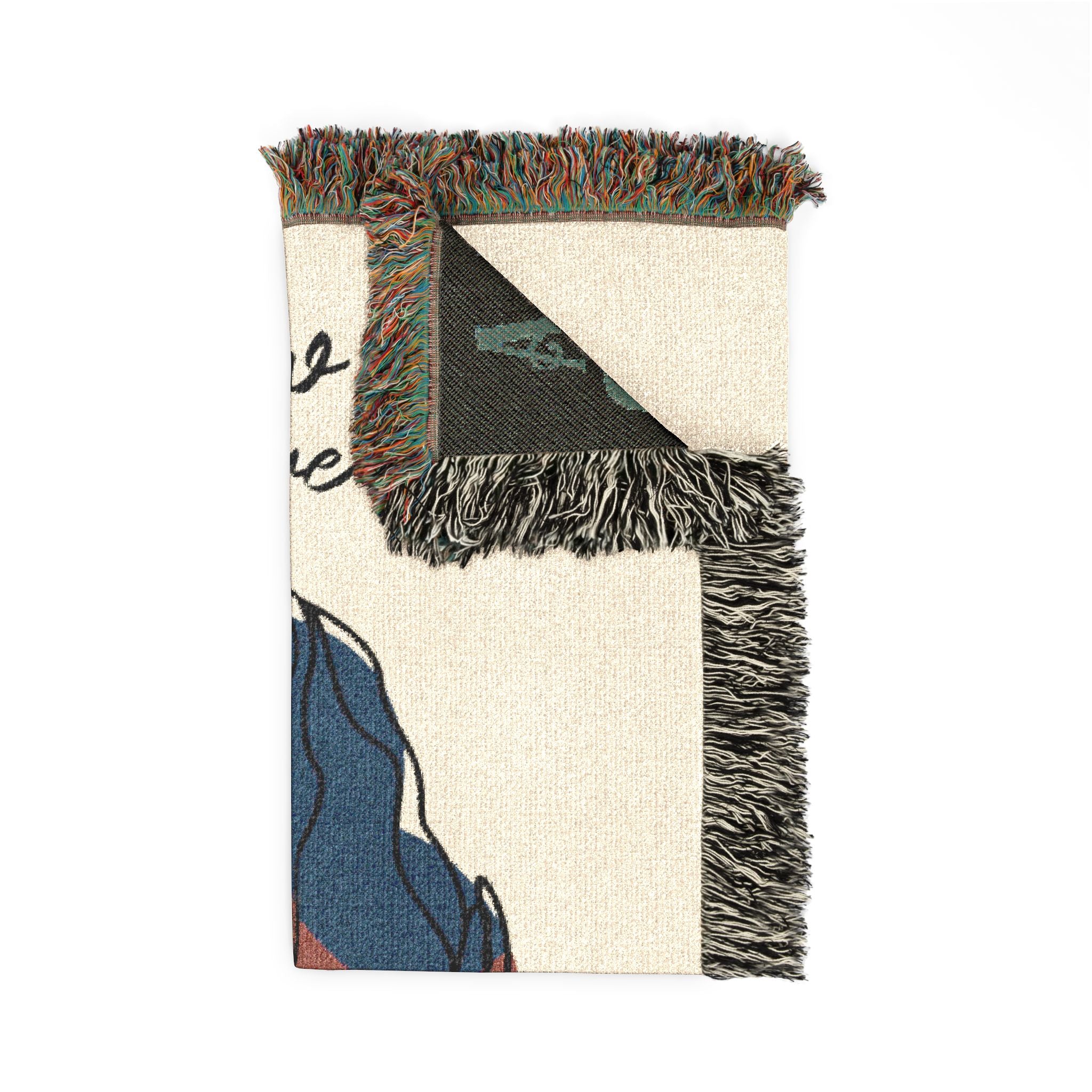 Personalized Ace of heart woven blanket for couple