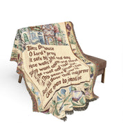 Bless This House Prayer Woven Blanket