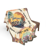 You Are Enough Heart Woven Blanket