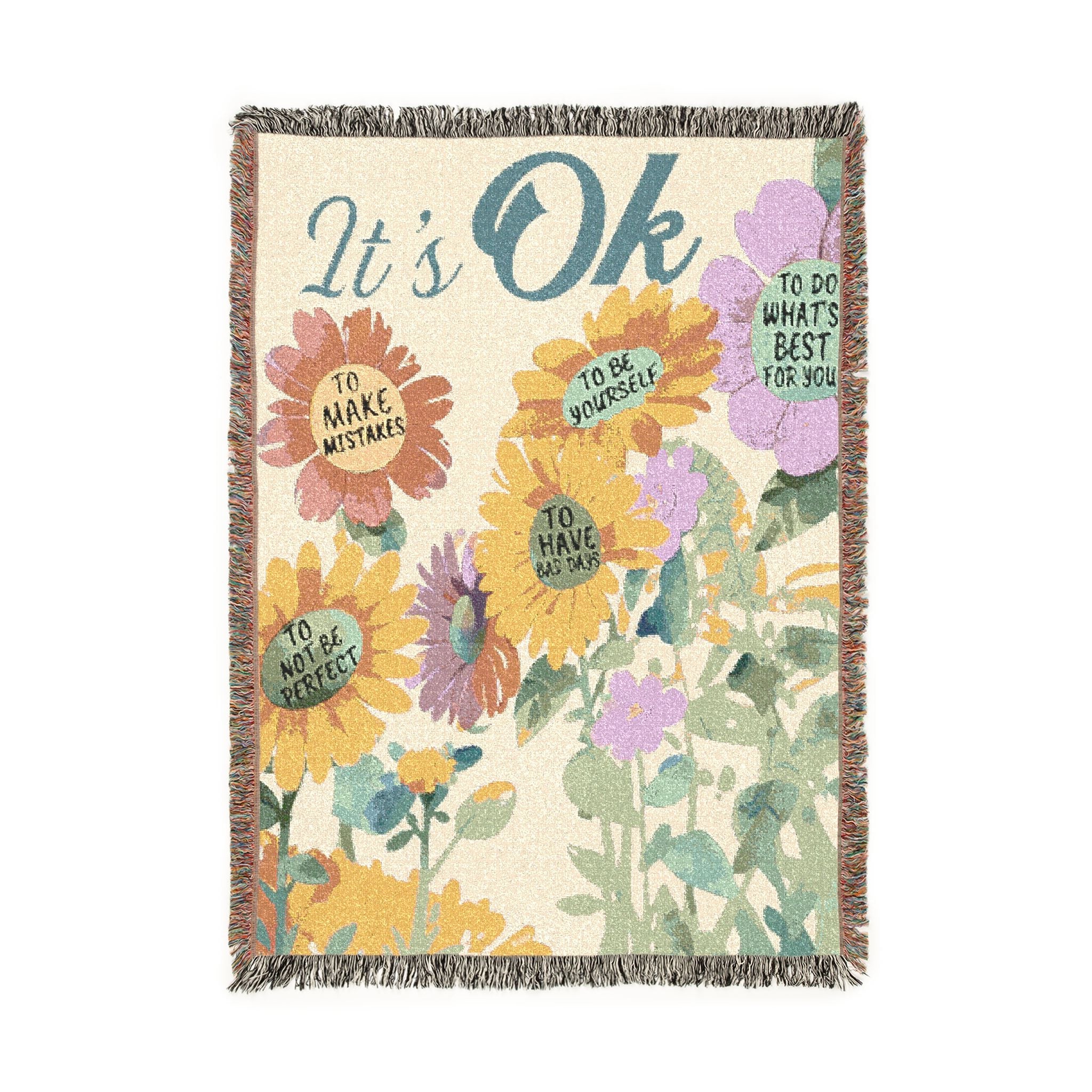 It’s Ok To Be Yourself Woven Blanket