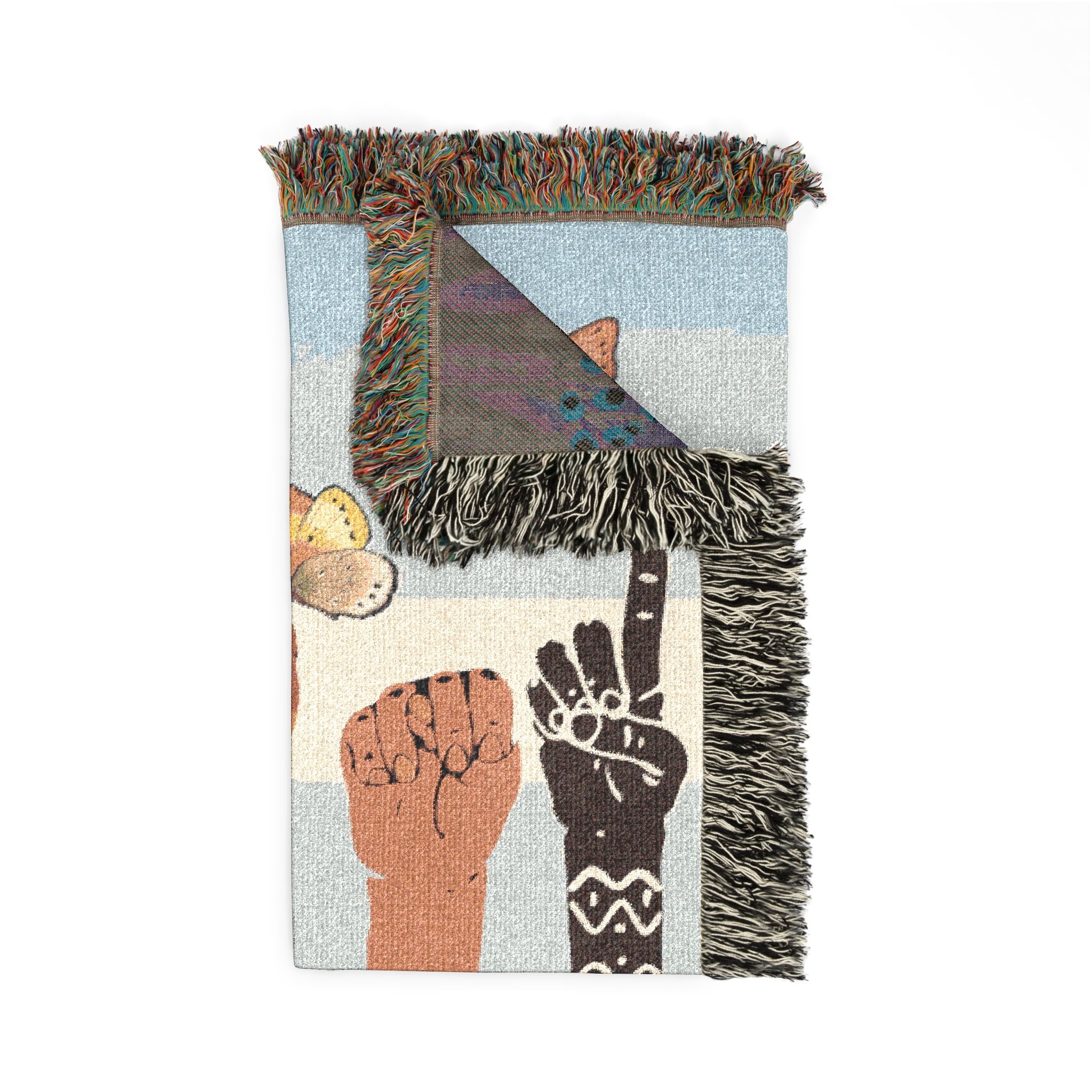 Be Kind Hands Woven Blanket