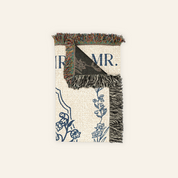 Personalized Mr. & Mrs. Wedding Birth Flower Woven Blanket