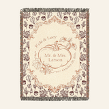 Personalized Mr. & Mrs. Fall Wedding Woven Blanket