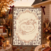 Personalized Mr. & Mrs. Fall Wedding Woven Blanket