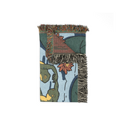 Personalized Circle Dance Frog Name Woven Blanket