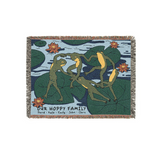 Personalized Circle Dance Frog Name Woven Blanket
