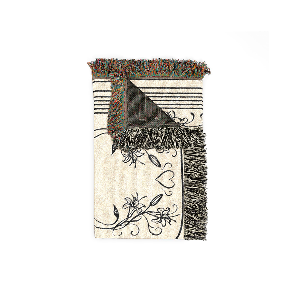 Personalized Couple Timeline Storybook Woven Blanket