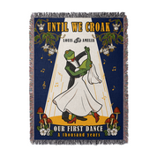 Personalized Couple Frog First Dance Woven Blanket