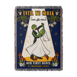 Personalized Couple Frog First Dance Woven Blanket