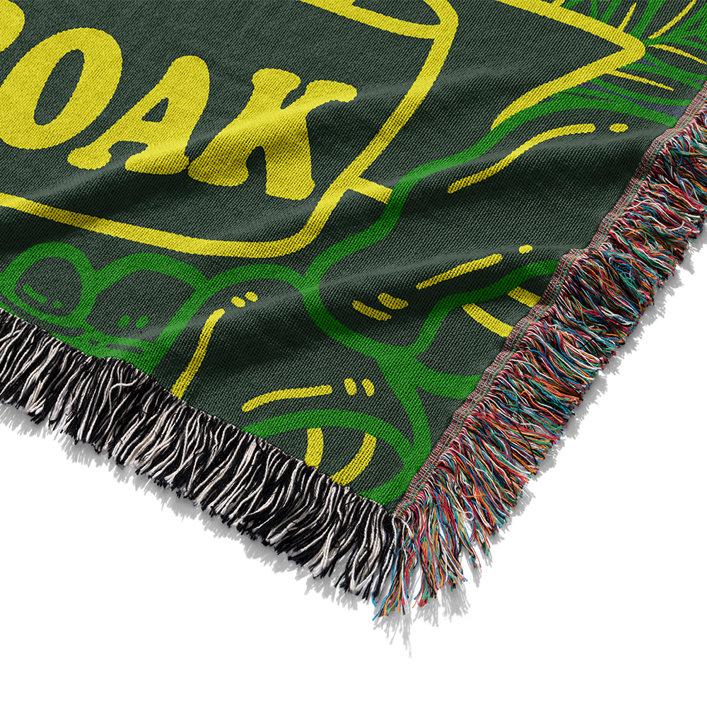 Customized Zodiac Sign Couple Frog Woven Blanket