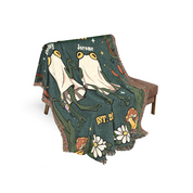 Personalized Couple Frog Ghost Woven Blanket