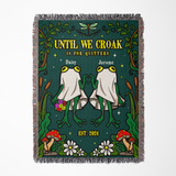 Personalized Couple Frog Ghost Woven Blanket