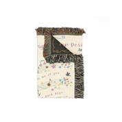 Personalized Song Lyric Flower Couple Woven Blanket