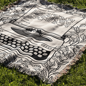 Customized Massage Typewriter Vintage Woven Blanket