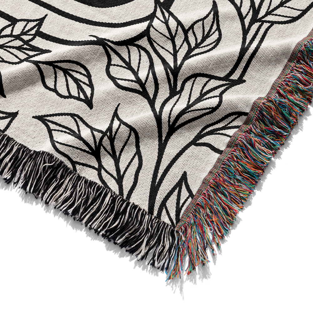 Customized Massage Typewriter Vintage Woven Blanket