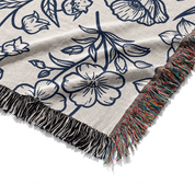 Personalized Flower Month Family Woven Blanket