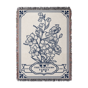 Personalized Vintage Flower Bunch Family Woven Blanket