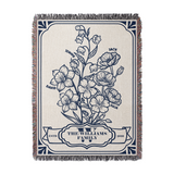 Personalized Vintage Flower Bunch Family Woven Blanket