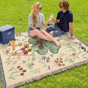 Personalized Love Bug Garden Couple Woven Blanket