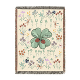 Personalized Lucky Ladybug Couple Woven Blanket