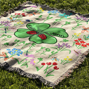 Personalized Lucky Ladybug Couple Woven Blanket