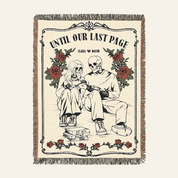 Personalized Book Lover Couple Wedding & Anniversary Woven Blanket