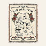 Personalized Book Lover Couple Wedding & Anniversary Woven Blanket