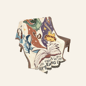 Personalized Adventure Begins With A Book Kids Woven Blanket