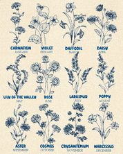 Lost In Books: Birth Flower Keepsake For Book Lovers - Personalized Woven Blanket