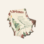 Merry Christmas: Custom Baby Name & Scripture Affirmations - Personalized Woven Blanket