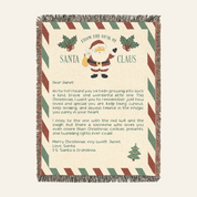 A Special Note From Santa: Grandma & Grandpa's Christmas Message - Personalized Woven Blanket