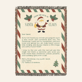 A Special Note From Santa: Grandma & Grandpa's Christmas Message - Personalized Woven Blanket