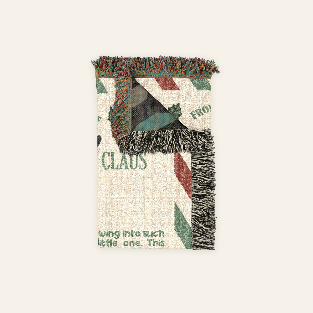 A Special Note From Santa: Grandma & Grandpa's Christmas Message - Personalized Woven Blanket