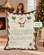 A Special Note From Santa: Grandma & Grandpa's Christmas Message - Personalized Woven Blanket
