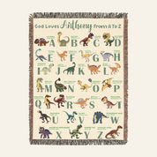 Personalized Christian Dinosaur Baby Blanket