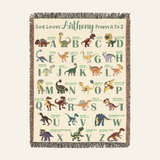 Personalized Christian Dinosaur Baby Blanket